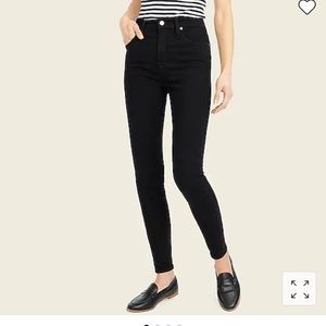 J‎ Crew black curvy toothpick jeans